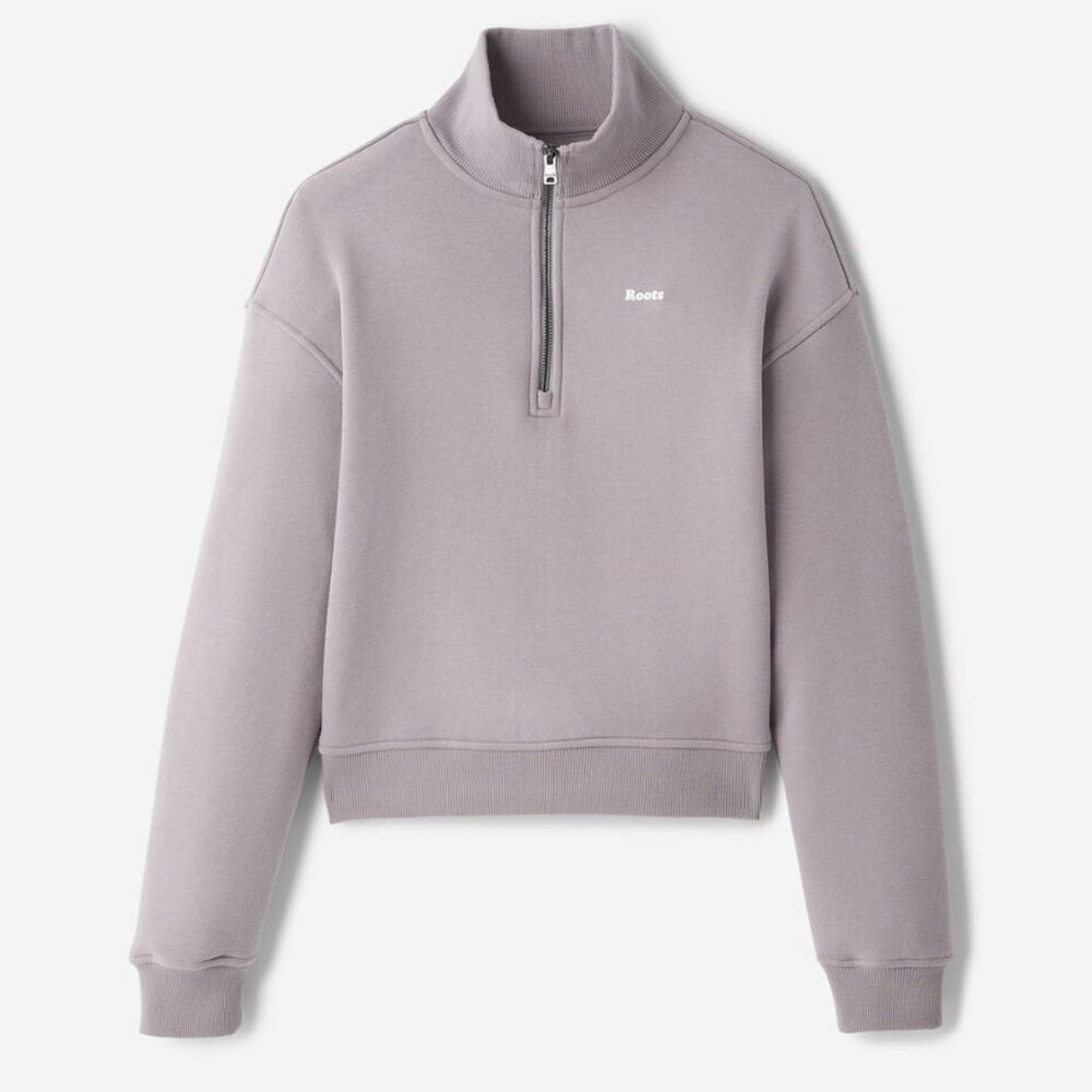 Roots Cloud Half-Zip – Gull Grey, Women’s US M – NWT